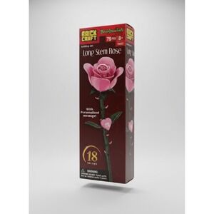 VALENTINE'S DAY PINK ROSE/ BRICKCRAFT BRICKTANICALS/ BUILDING SET 79 PCS/ NEW